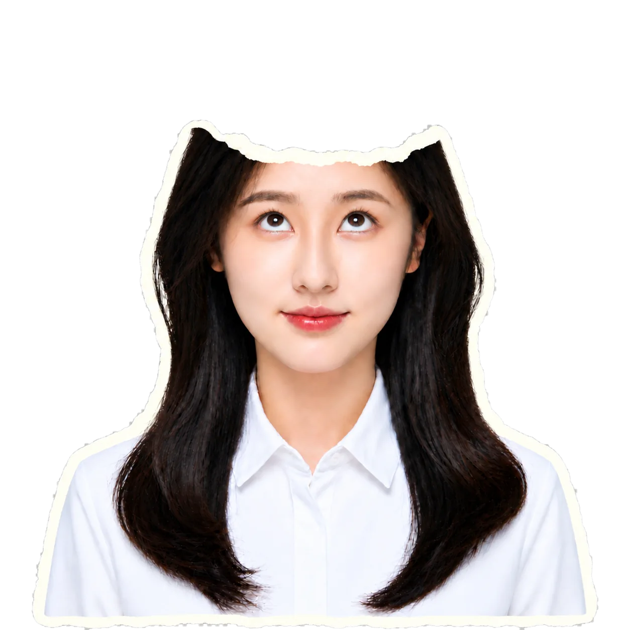 个人头像向上看